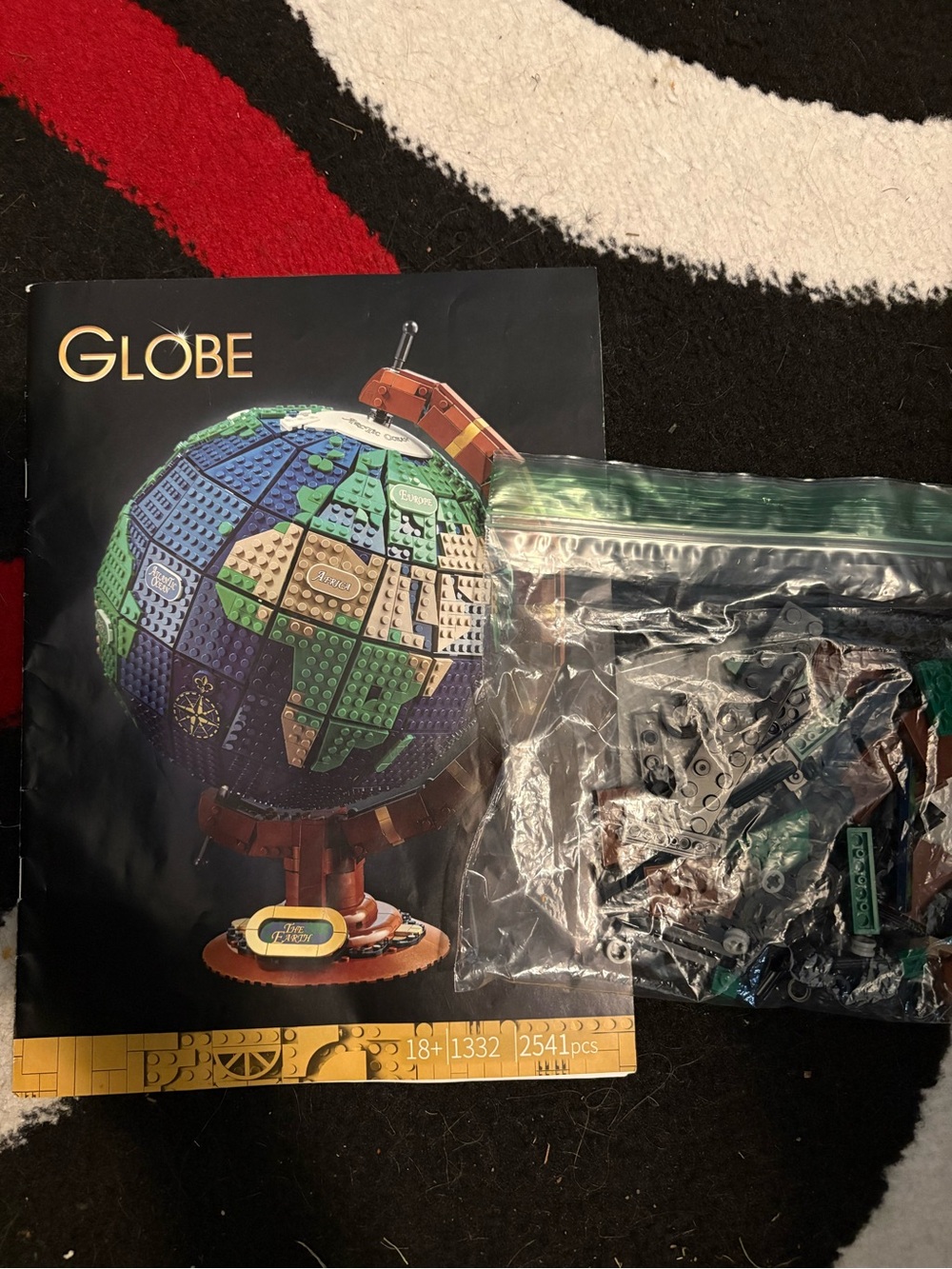 Globe Building Brick Set - Globe Brand Green & Blue Display Globe